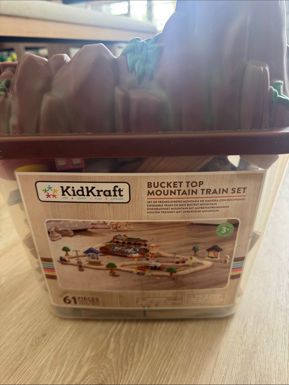 Bucket Top Mountain Train Set - Brown/Green